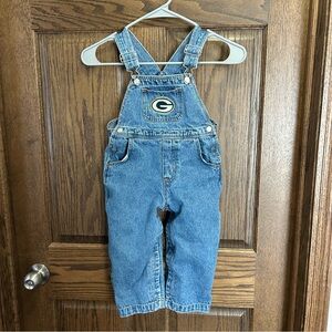 Vintage Reebok Green Bay packers Blue Kids Overalls